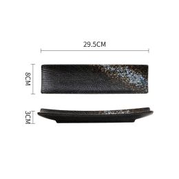 Sushi Japanese Dish Rectangular Ceramic Tableware