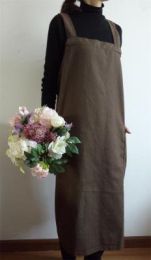 Summer Artistic Cotton And Linen Apron Long Home Baking Dessert Chef Floral Graphic Art Apron Wholesale Custom