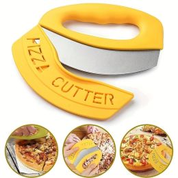 Pizza Knife; Knife; Equipped With Sharp Stainless Steel Blade; Easy To Clean; Is Also A Safe Pizza Slicing Machine; With The Blade Cover - 1pc