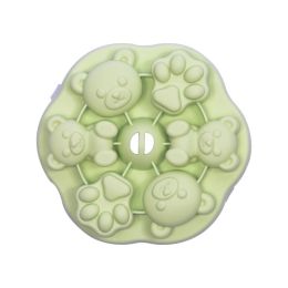 1pc Silicone Jelly Pudding Mold; Non-stick Food Grade Silicone Mold; Reusable Cake Mold Ice Cube Mold; DIY Baking Tools - Green