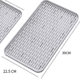 1pc Double Layer Drainer Tray; Dish Drying Rack; Cup Storage Tray; Fruit Vegetable Water Drain Rack; Kitchen Gadgets - Large