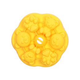1pc Silicone Jelly Pudding Mold; Non-stick Food Grade Silicone Mold; Reusable Cake Mold Ice Cube Mold; DIY Baking Tools - Yellow