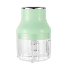 1pc Household Small Electric Garlic Masher; Garlic Chopper; Wireless Vegetable Mincer; Portable Mini Food Processor; Kitchen Gadgets - Green