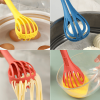 1pc; Multifunctional 3-in-1 Egg Whisk Food Holder Noodle Holder Baking Tool Egg Stirrer Manual Whisk 1 Pack 11.02''Ã—2.76'' - Yellow
