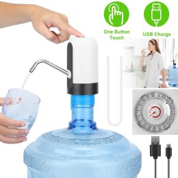Electric Water Bottle Dispenser Rechargeable Automatic Drinking Water Bottle Pump For 2-5 Gallon Bottle - White