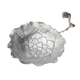 Tin Lotus Tea Strainer Handmade Tea Infuser Chinese Style Tea Strainer Tea Filter Kung Fu Tea Accessory,Silver - Default