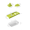 Multifunctional vegetable cutter kitchen tool grater potato radish grater - green