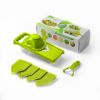 Multifunctional vegetable cutter kitchen tool grater potato radish grater - green