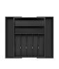Adjustable Expandable Kitchen Utensils Drawer Organizer  For Bamboo Flatware Organizer - Black