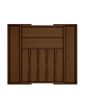 Adjustable Expandable Kitchen Utensils Drawer Organizer  For Bamboo Flatware Organizer - Brown