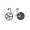Stainless Steel Bicycle Pizza Slicer Double Cutting Wheels with Display Stand Pizza Slicer Sharp Dual - yellow