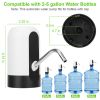 Electric Water Bottle Dispenser Rechargeable Automatic Drinking Water Bottle Pump For 2-5 Gallon Bottle - White