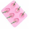 1pc; 6 Strawberry Ice Cube Molds; Ice Cube Tray; Popsicle Molds; 6.4"Ã—5.2" - Pink