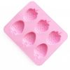 1pc; 6 Strawberry Ice Cube Molds; Ice Cube Tray; Popsicle Molds; 6.4"Ã—5.2" - Pink
