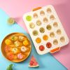 1pc 20 Cavity Jelly Tray; Food Grade Nonstick Silicone Mold; Pudding Fruit Ice Cube Mold; Kitchen Cooking Tools - Green