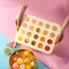 1pc 20 Cavity Jelly Tray; Food Grade Nonstick Silicone Mold; Pudding Fruit Ice Cube Mold; Kitchen Cooking Tools - Green