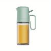 1pc Thickened Glass Mist Oil Spray Pot; Kitchen Utensils; Barbecue Oil Spray Bottle - White-250ml
