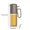 1pc Thickened Glass Mist Oil Spray Pot; Kitchen Utensils; Barbecue Oil Spray Bottle - White-250ml