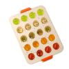 1pc 20 Cavity Jelly Tray; Food Grade Nonstick Silicone Mold; Pudding Fruit Ice Cube Mold; Kitchen Cooking Tools - Green