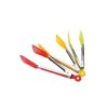 Spatula Tong Kitchen Tongs Stainless Steel Cooking Silicone Buffet Serving Tongs Heat Resistant with Locking Handle Joint - red