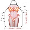 1pc Funny Muscle Man Kitchen Apron Sexy Women Cooking Pinafore Home Cleaning Tool - H
