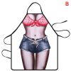1pc Funny Muscle Man Kitchen Apron Sexy Women Cooking Pinafore Home Cleaning Tool - G