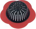 Flower Shaped Kitchen Sink Strainer Floor Drainer Bathtub Cover Drain Tub Stopper Strainers for Floor Laundry Bathroom 4.5inch Diameter - red