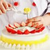 2pcs Piping Flower Scissors/Nail Kitchen Baking Pastry Tool Rose Decor Lifter Fondant Cake Decorating Tray Cream Transfer Set - Purple Set