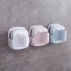 Dish Washing Sponge Wall Mount Self adhesive PP Handle Scrubber Kitchen Dishwasher Tool - blue