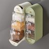 1 Piece Spice Box Organizer; Wall Mounted Seasoning Box; Adhesive Seasoning Storage Box; Kitchen Storage Box - White