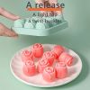 1pc; Frozen Ice Rose Mold; Food Grade Silicone Cork Block Ice Box Ice Cream Maker Household Grinder - Black - Food Grade Silicone