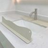 1pc Silicone Sink Faucet Mat Splash Guard; Kitchen Sink Draining Pad Behind Faucet Dish Drying Mat For Countertop; Bathroom; Farmhouse - gray - L