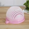 1pc Fruit Salad Cutter Fruit & Vegetable Cutting Bowl Salad Bowl - Green