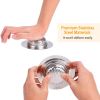 2Pcs 4.53in Kitchen Sink Strainer Stainless Steel Mesh Drain Basket Stopper 0.74 Wide Rim Food Catcher Sink Waste Plug - Grey