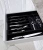 Adjustable Expandable Kitchen Utensils Drawer Organizer  For Bamboo Flatware Organizer - Black