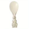 1pc Cute Rabbit Non-Stick Rice Scoop; Bunny Shape Standable Rice Scooper; Household Rice Cooker Rice Spoon; Cartoon Rice Spoon - Pink