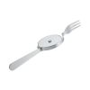 Pizza Cutter Knife with Fork Stainless Steel Portable Dual-Use for Pizza, Pies, Waffles and Dough Cookies Baking Tools - stainless steel