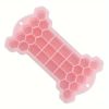 1pc Silicone Ice Tray With Lid; Large Capacity Ice Box; Bone Shaped Silicone Ice Tray; Homemade Ice Cube Mold; Kitchen Tools - Light Green