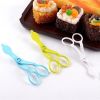2pcs Piping Flower Scissors/Nail Kitchen Baking Pastry Tool Rose Decor Lifter Fondant Cake Decorating Tray Cream Transfer Set - Purple Set