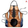 1pc Funny Muscle Man Kitchen Apron Sexy Women Cooking Pinafore Home Cleaning Tool - F