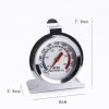 Stainless Steel Oven Thermometer, Celsius or Fahrenheit Kitchen Meat Roasting Food Temperature Gauge Probe Kitchen Tool - SIlver
