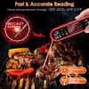 Digital Thermometer BBQ Meat Food Cooking Temperature Tester - Red