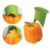 1pc/Pack; Green Peppers; Tomatoes; Fruit And Vegetable Corer - Yellow