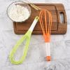 1pc Storeable And Foldable Household Multifunctional Manual Rotary Egg Beater - Red