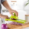 Multifunctional vegetable cutter kitchen tool grater potato radish grater - green
