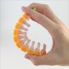 Bendable Carrot Shape Cleaning Brush Fruit and Vegetable Cleaning Brush Reusable and Durable Kitchen Cleaner Tool - orange