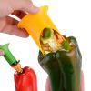 1pc/Pack; Green Peppers; Tomatoes; Fruit And Vegetable Corer - Yellow