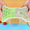 1pc Silicone Ice Tray With Lid; Large Capacity Ice Box; Bone Shaped Silicone Ice Tray; Homemade Ice Cube Mold; Kitchen Tools - Purple