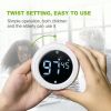 Led Twist Setting Digital Timer - white