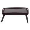 Foldable Curved Breakfast Tray Brown--YS - as picture